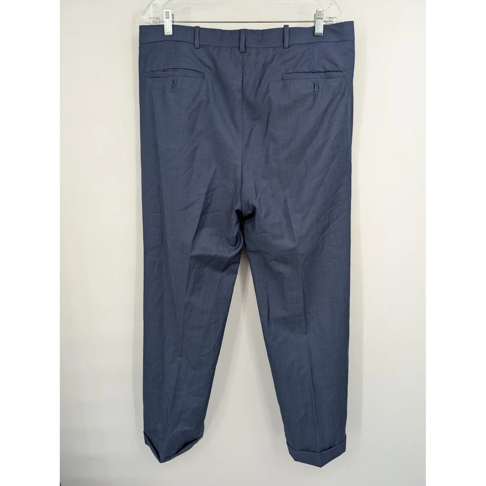 Peter Millar Wool Suit Set Sport Coat Blazer‎ Pants sz 42R Men Blue